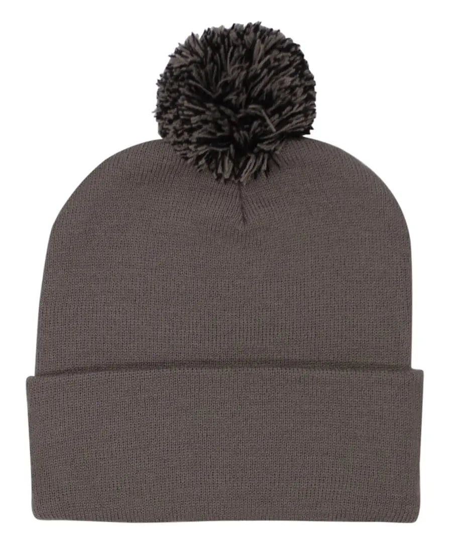 Headwear Knitted Acrylic Beanie With Pom Pom X12 - 4256 Headwear Professionals